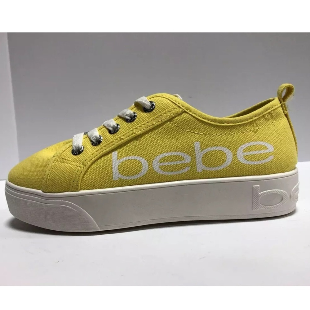 Bebe Women’s Destini Sneakers Yellow, Size 7.5 M